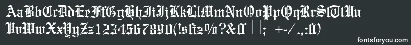 E780BlackletterRegular-fontti – valkoiset fontit