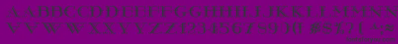 フォントHarrypiel – 紫の背景に黒い文字