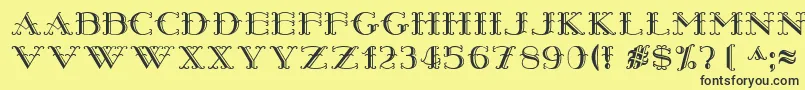 Harrypiel Font – Black Fonts on Yellow Background