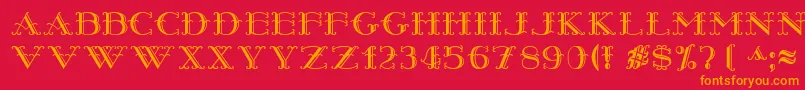 Harrypiel Font – Orange Fonts on Red Background