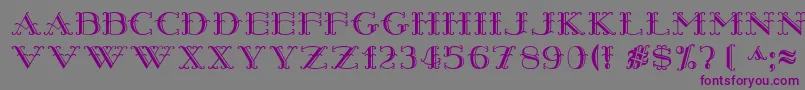 Harrypiel Font – Purple Fonts on Gray Background