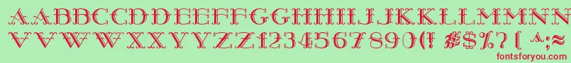 Harrypiel Font – Red Fonts on Green Background