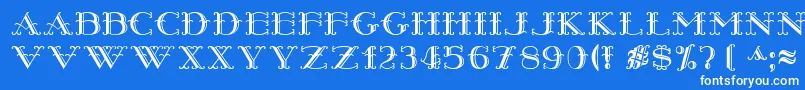 Lisätietoja Harrypiel-fontista Harrypiel-fontti – valkoiset fontit sinisellä taustalla