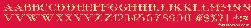 Harrypiel Font – Yellow Fonts on Red Background