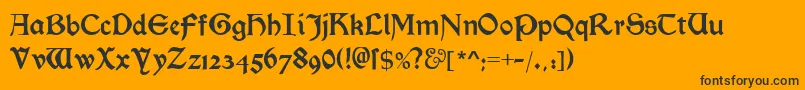 MorrisromanalternateBlack Font – Black Fonts on Orange Background