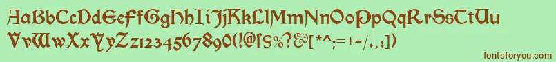 MorrisromanalternateBlack Font – Brown Fonts on Green Background