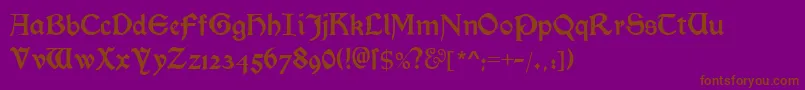 MorrisromanalternateBlack Font – Brown Fonts on Purple Background