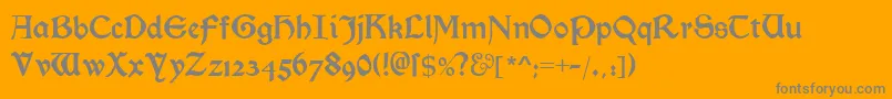 MorrisromanalternateBlack Font – Gray Fonts on Orange Background