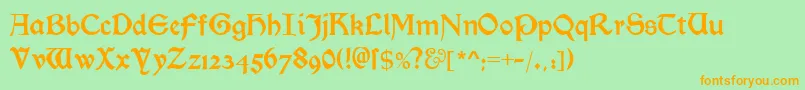 MorrisromanalternateBlack Font – Orange Fonts on Green Background