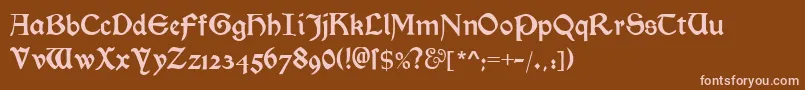 MorrisromanalternateBlack Font – Pink Fonts on Brown Background