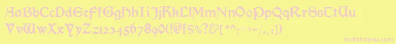 MorrisromanalternateBlack Font – Pink Fonts on Yellow Background