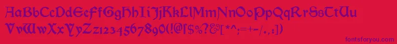 MorrisromanalternateBlack Font – Purple Fonts on Red Background