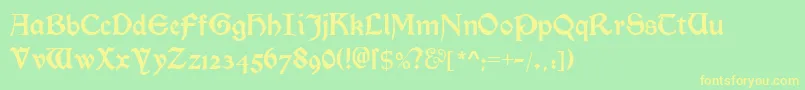 MorrisromanalternateBlack Font – Yellow Fonts on Green Background