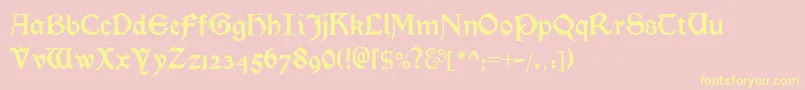 MorrisromanalternateBlack Font – Yellow Fonts on Pink Background