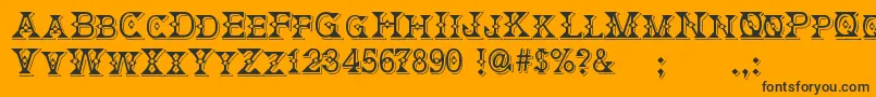 DeborahFancyDress Font – Black Fonts on Orange Background