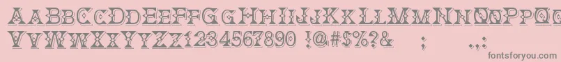 DeborahFancyDress Font – Gray Fonts on Pink Background