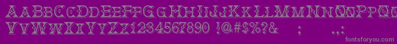 DeborahFancyDress Font – Gray Fonts on Purple Background