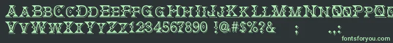 DeborahFancyDress Font – Green Fonts on Black Background