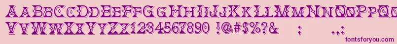 DeborahFancyDress Font – Purple Fonts on Pink Background