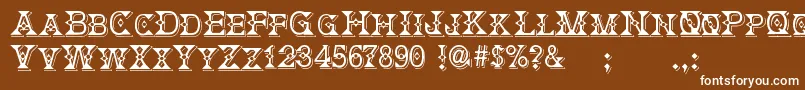 DeborahFancyDress Font – White Fonts on Brown Background