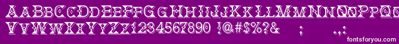 DeborahFancyDress Font – White Fonts on Purple Background