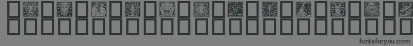 フォントZodiac02 – 黒い文字の灰色の背景