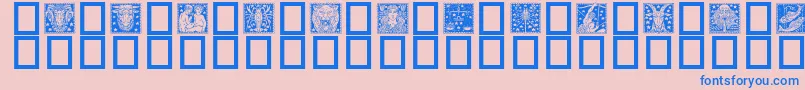 Шрифт Zodiac02 – синие шрифты на розовом фоне