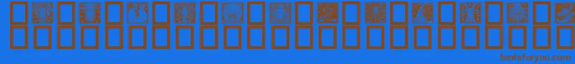 Шрифт Zodiac02 – коричневые шрифты на синем фоне