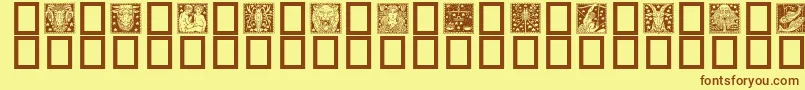 Шрифт Zodiac02 – коричневые шрифты на жёлтом фоне