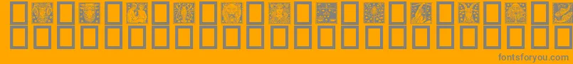 Zodiac02 Font – Gray Fonts on Orange Background