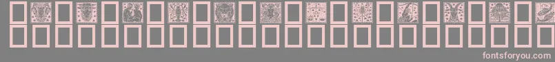 フォントZodiac02 – 灰色の背景にピンクのフォント