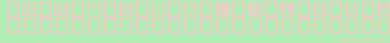 Fonte Zodiac02 – fontes rosa em um fundo verde