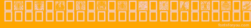 Zodiac02 Font – Pink Fonts on Orange Background