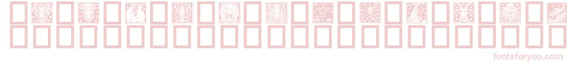 Czcionka Zodiac02 – różowe czcionki na białym tle