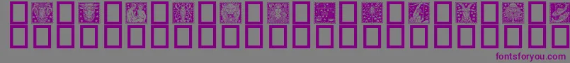 Шрифт Zodiac02 – фиолетовые шрифты на сером фоне