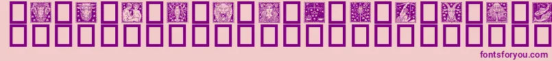 Zodiac02 Font – Purple Fonts on Pink Background