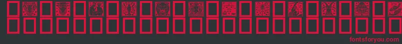 Zodiac02-Schriftart – Rote Schriften auf schwarzem Hintergrund