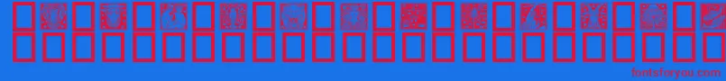 フォントZodiac02 – 赤い文字の青い背景