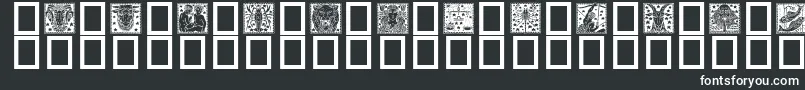 フォントZodiac02 – 黒い背景に白い文字