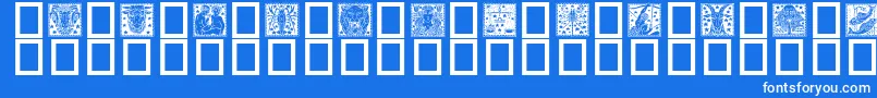 Zodiac02 Font – White Fonts on Blue Background