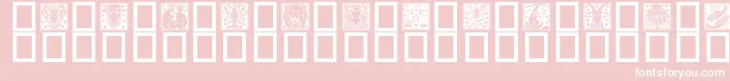 Czcionka Zodiac02 – białe czcionki na różowym tle