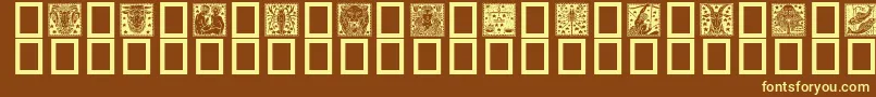 Шрифт Zodiac02 – жёлтые шрифты на коричневом фоне