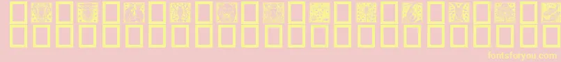 Шрифт Zodiac02 – жёлтые шрифты на розовом фоне