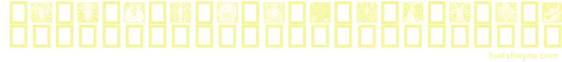 Zodiac02-fontti – keltaiset fontit valkoisella taustalla