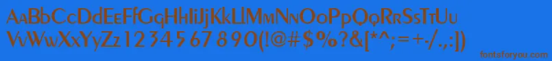 PeinaudMedium Font – Brown Fonts on Blue Background