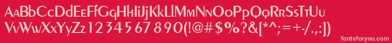 PeinaudMedium Font – Pink Fonts on Red Background