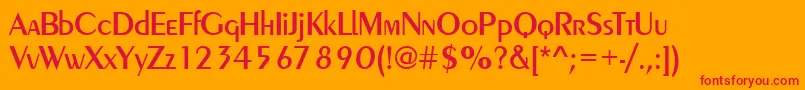 フォントPeinaudMedium – オレンジの背景に赤い文字