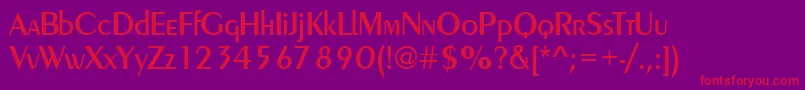 PeinaudMedium Font – Red Fonts on Purple Background
