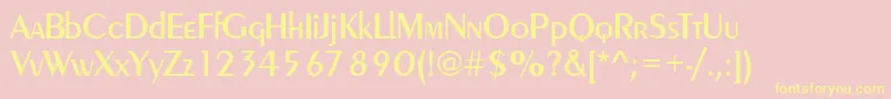 PeinaudMedium Font – Yellow Fonts on Pink Background