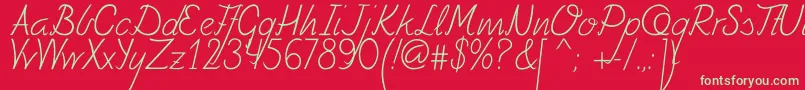 Fely Font – Green Fonts on Red Background